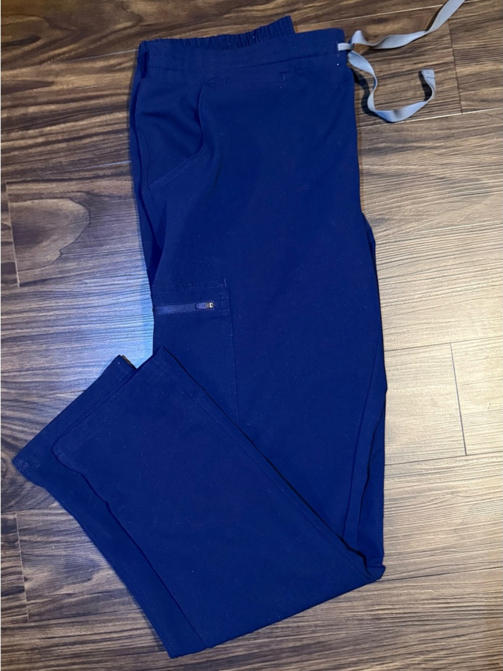 FIGS Technical Collection Scrub Pants Navy with Zip Pocket Medium